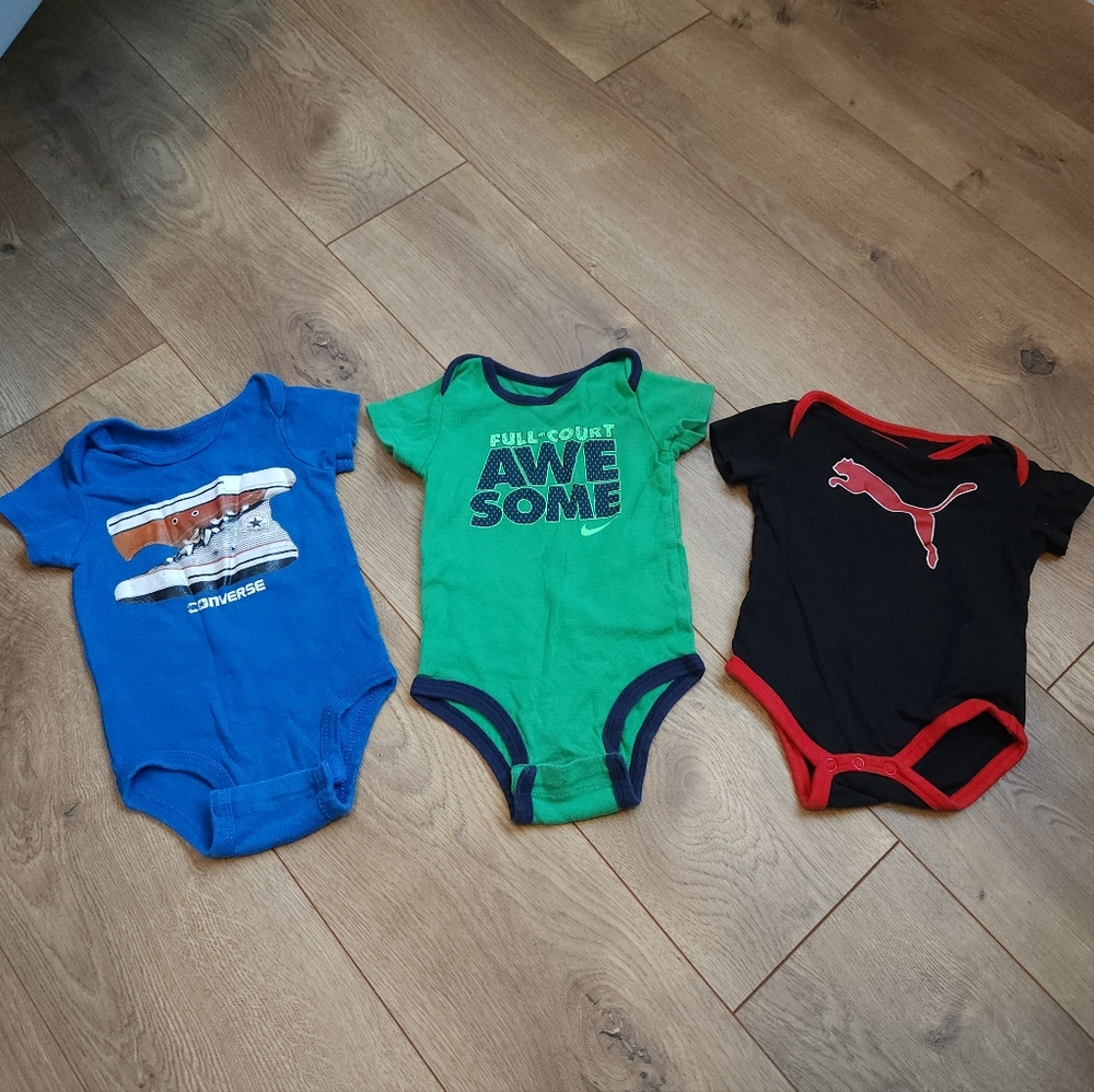 3-6 months boys Name Brand onesies